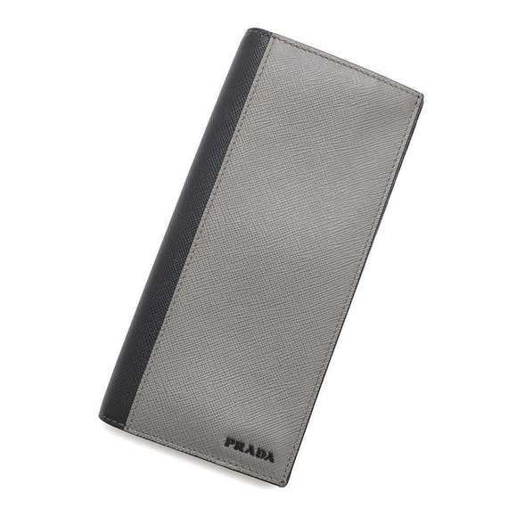 Prada Bifold Wallet Black Leather Saffiano Long - Picture 1 of 8
